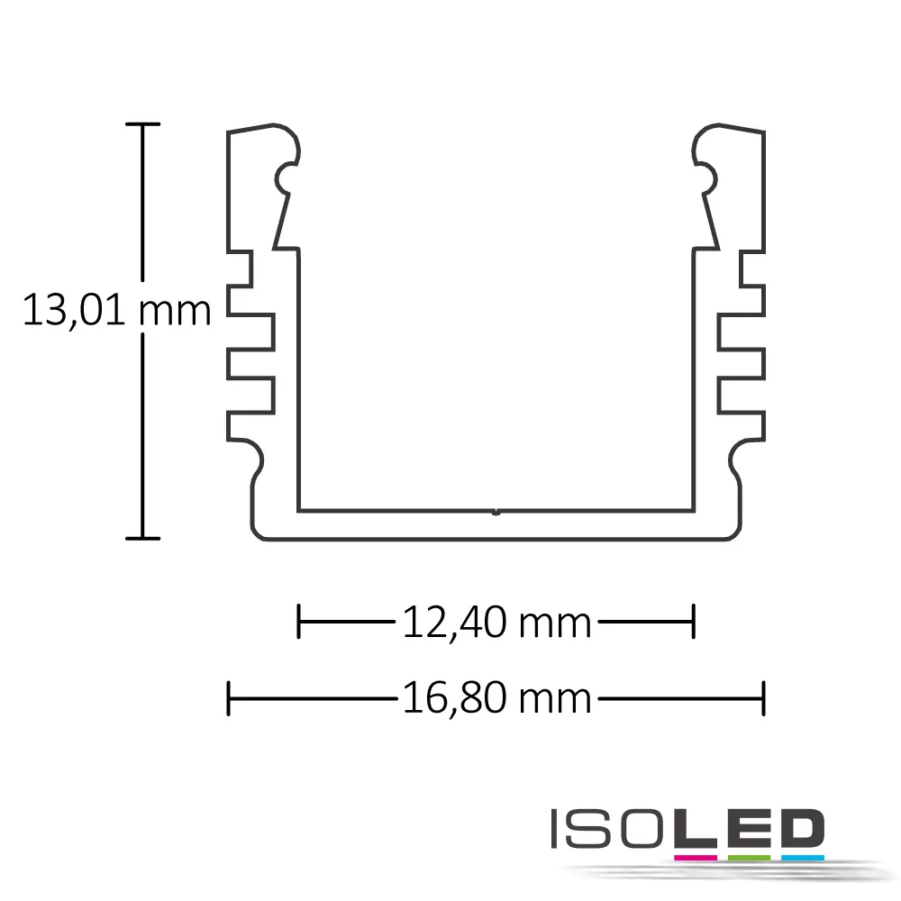 ISOLED LED Aufbauprofil SURF12 Aluminium Pic_1