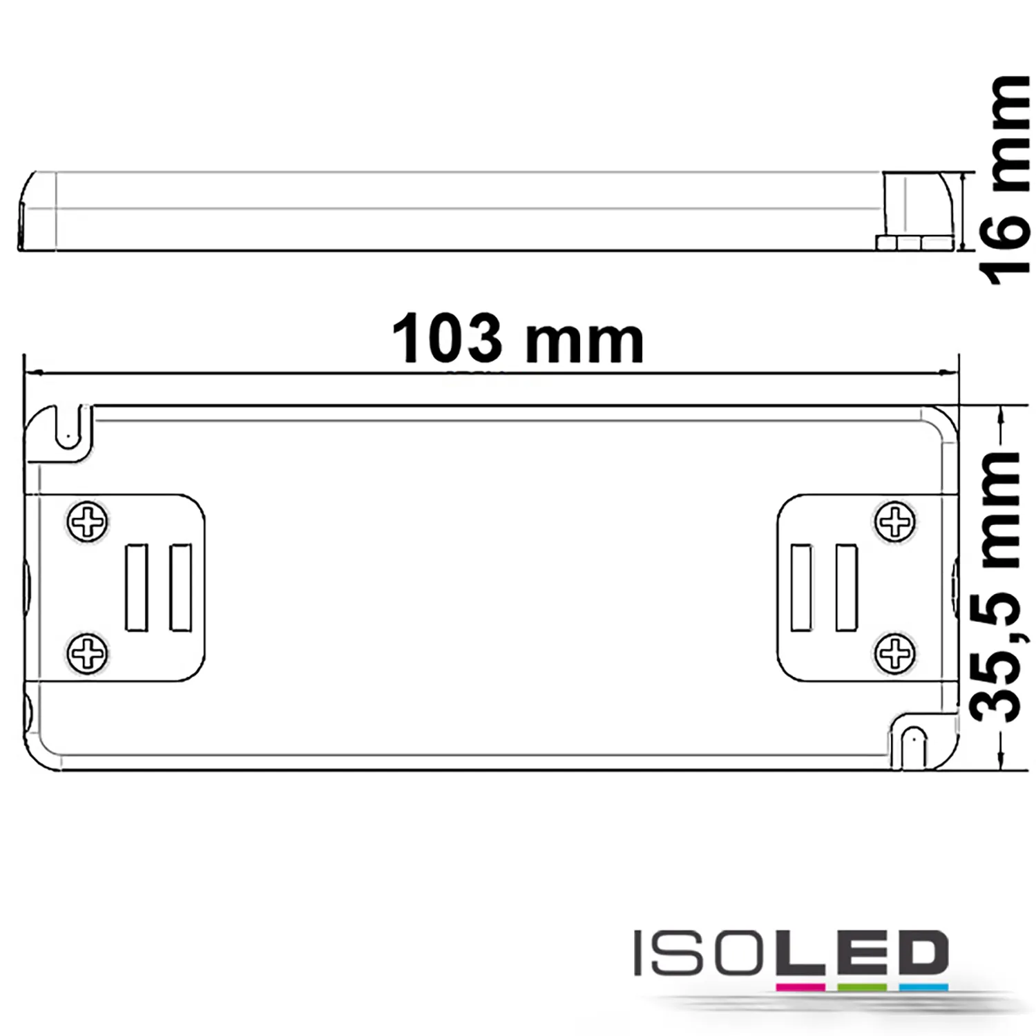 ISOLED LED Trafo 12V/DC, 0-15W, ultraflach Pic_1