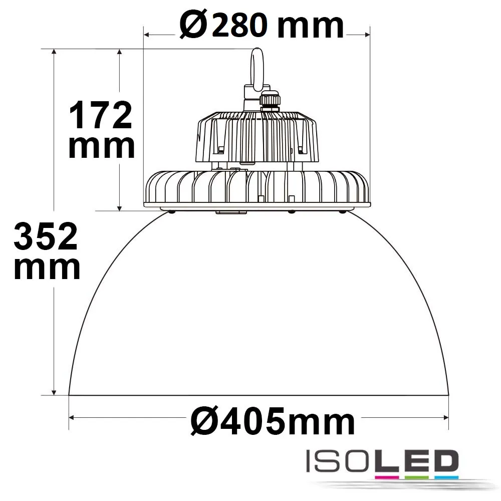 ISOLED LED Hallenleuchte FL 200W, PC-Reflektor Pic_2