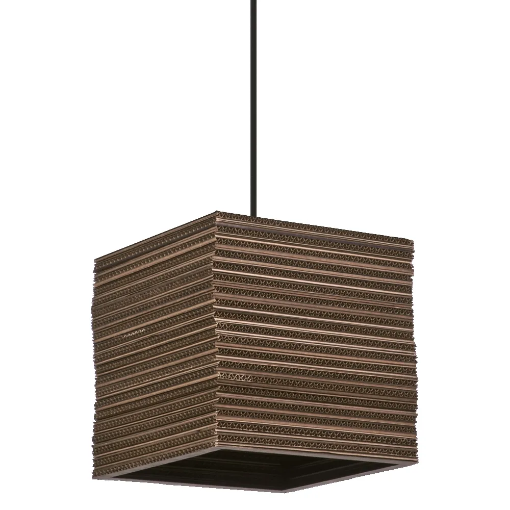 Ledvance Decor Cardboard Square Pendant E27 Brown Pic_1