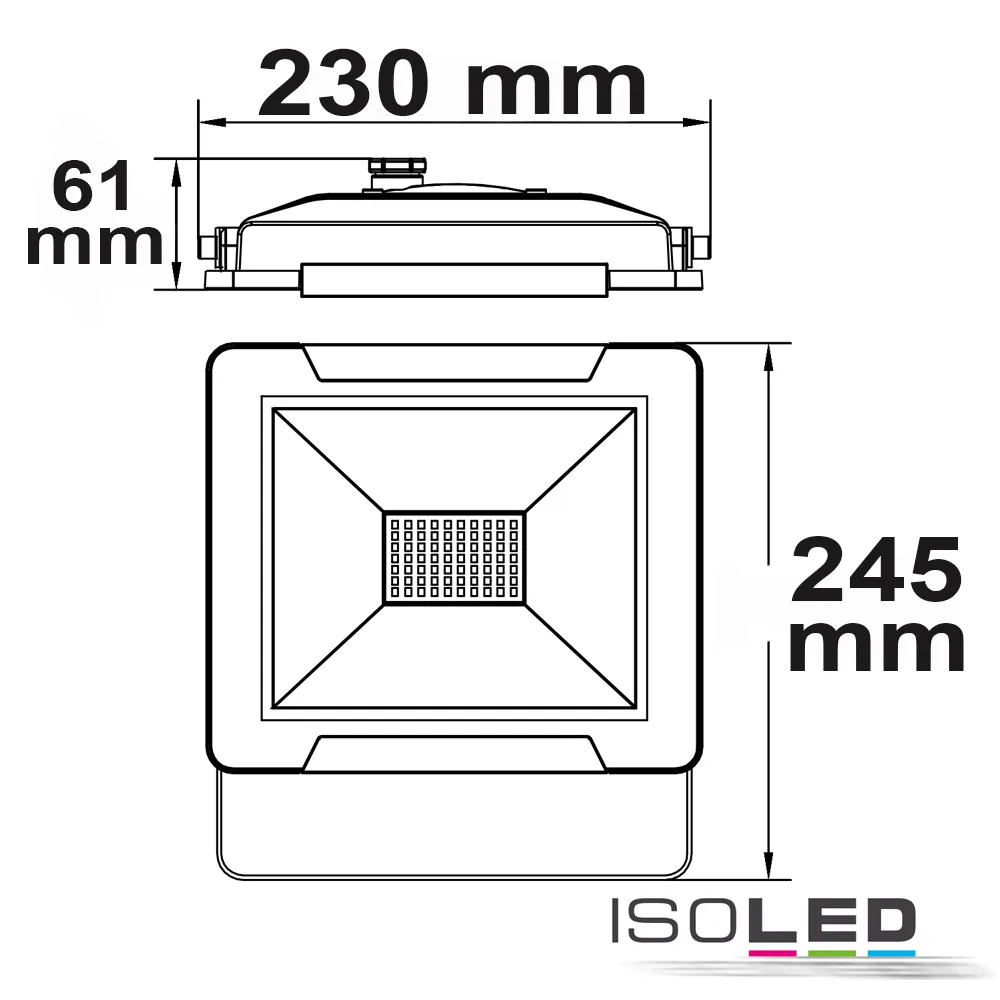 ISOLED LED Fluter 50W, neutralweiss, schwarz Pic_1