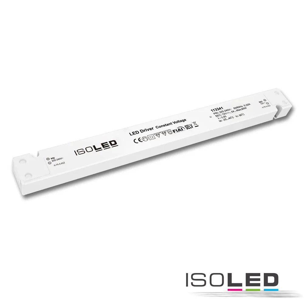 ISOLED LED Trafo 12V/DC, 0-60W, slim Pic_1