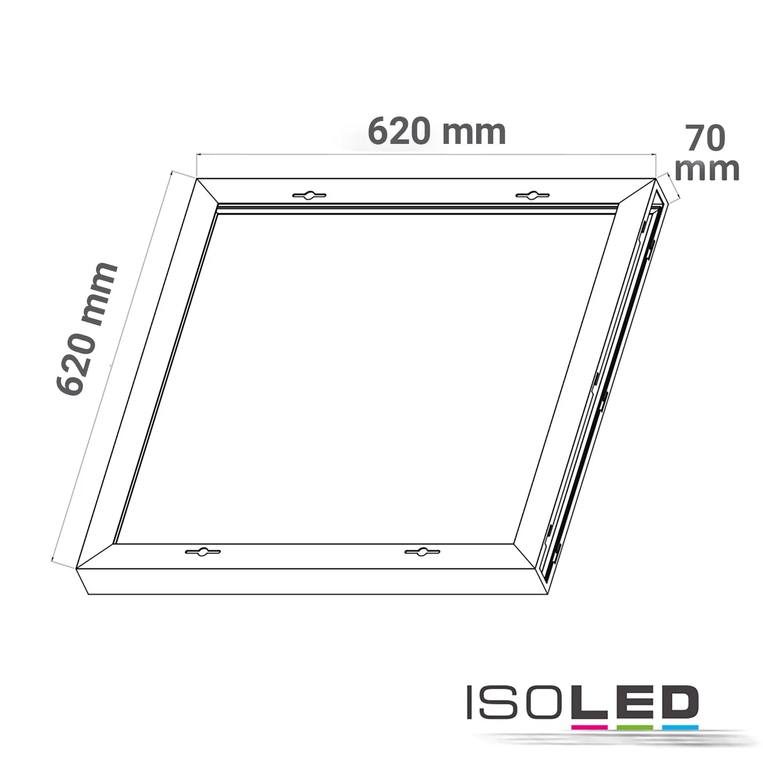 ISOLED Aufbaurahmen weiß RAL 9016 Pic_1