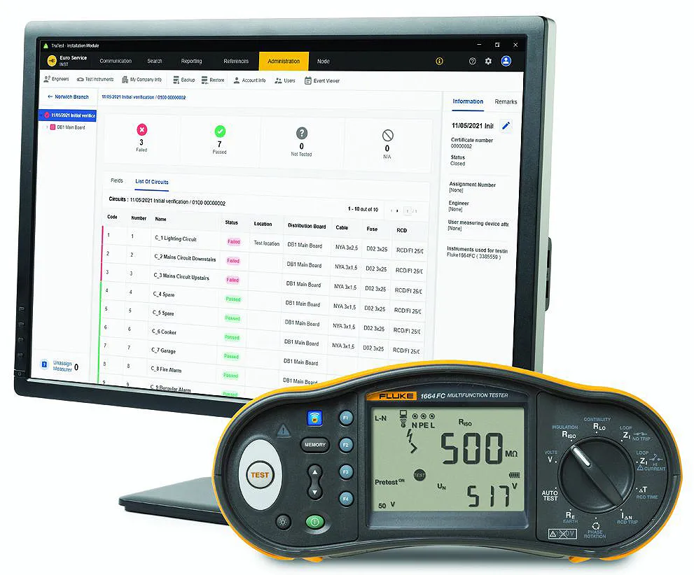 Fluke 1664FC DE FTT KIT Pic_1
