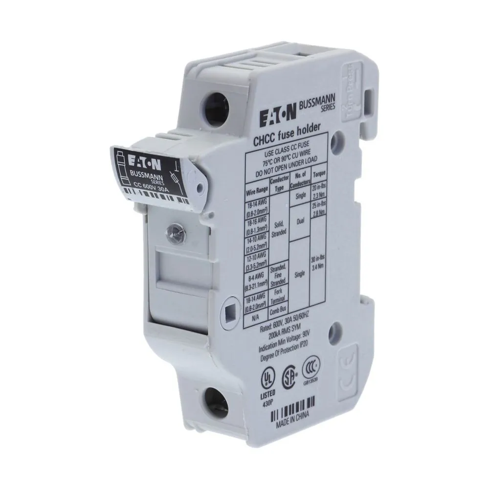 Eaton Electric 1P 10X38MFH30A 600V Class CC -indicator Pic_1