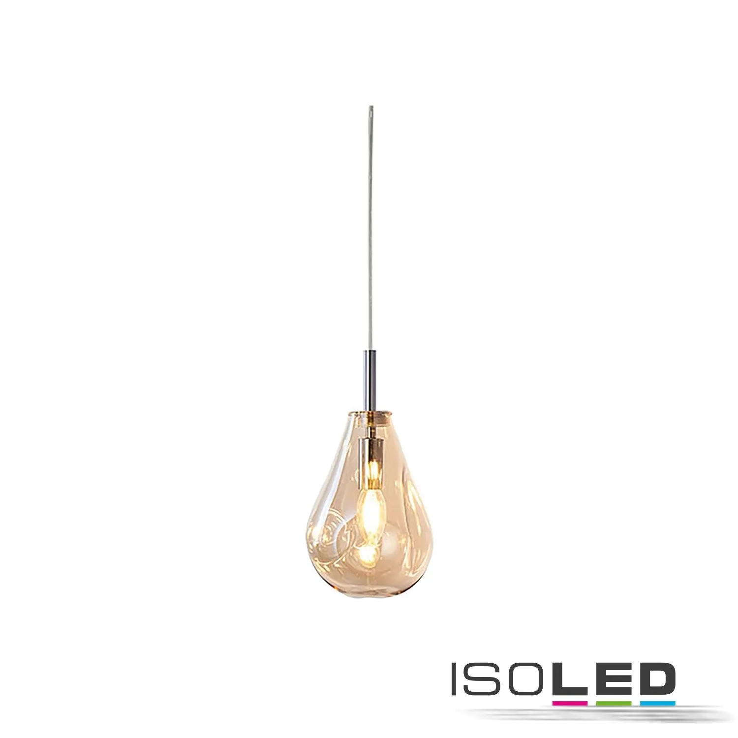 ISOLED Pendelleuchte, Amber Glas, E14 Pic_2