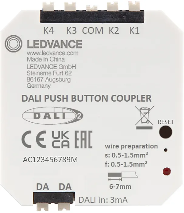 Ledvance PUSHBUTTON COUPLER DALI-2 Pic_1