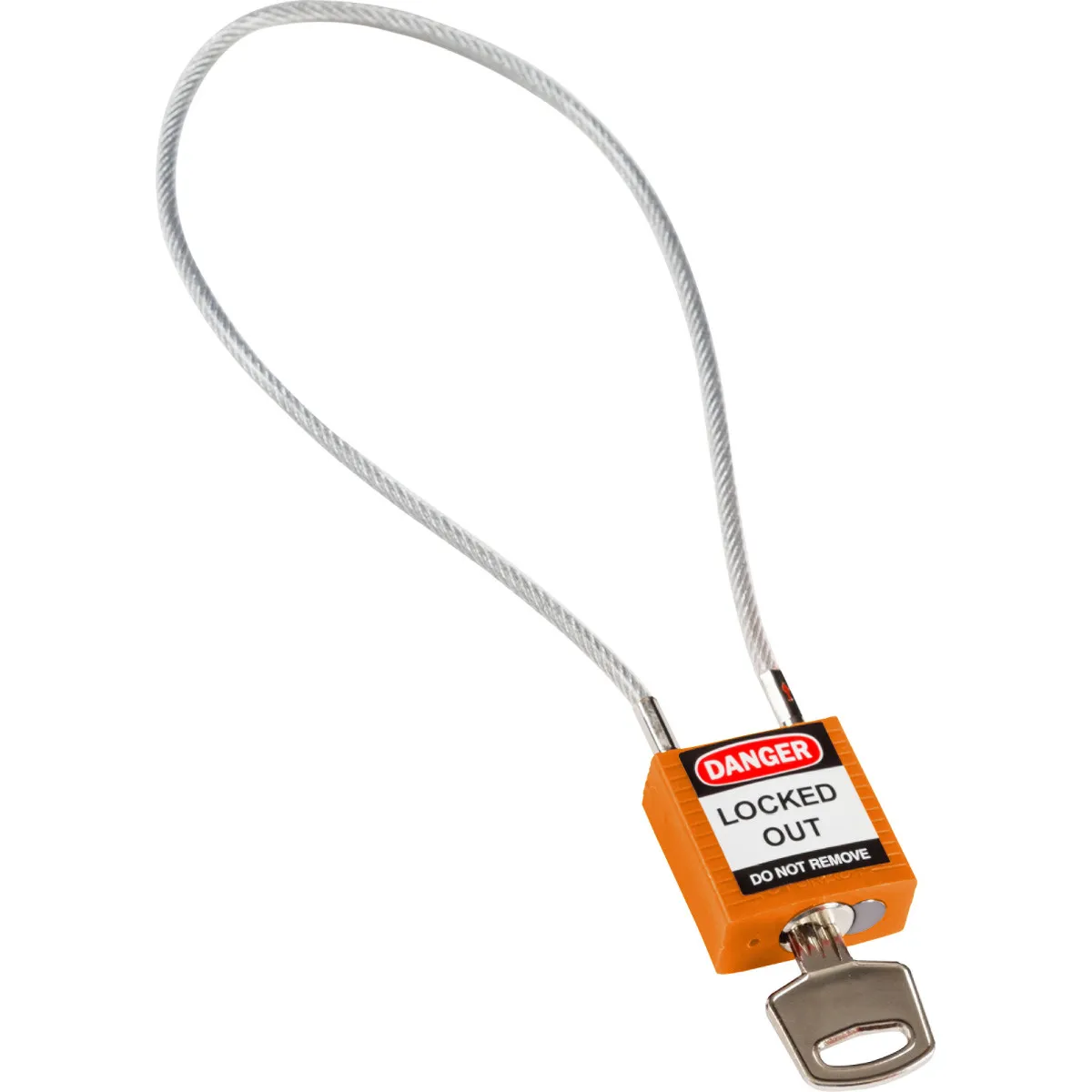 Brady COMPACT CABLE PADLOCK ORANGE 40CM KD Pic_1