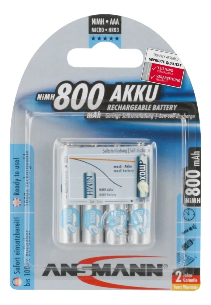 Ansmann 4x Micro AAA NiMH Akku Pic_1