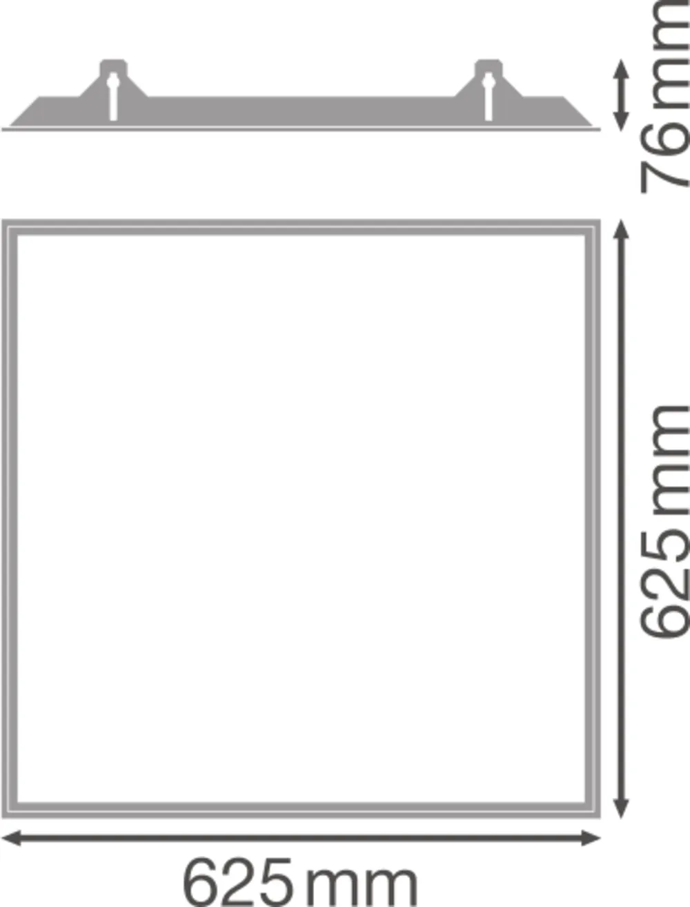 Ledvance PANEL 600 RECESSED MOUNT FRAME Pic_1