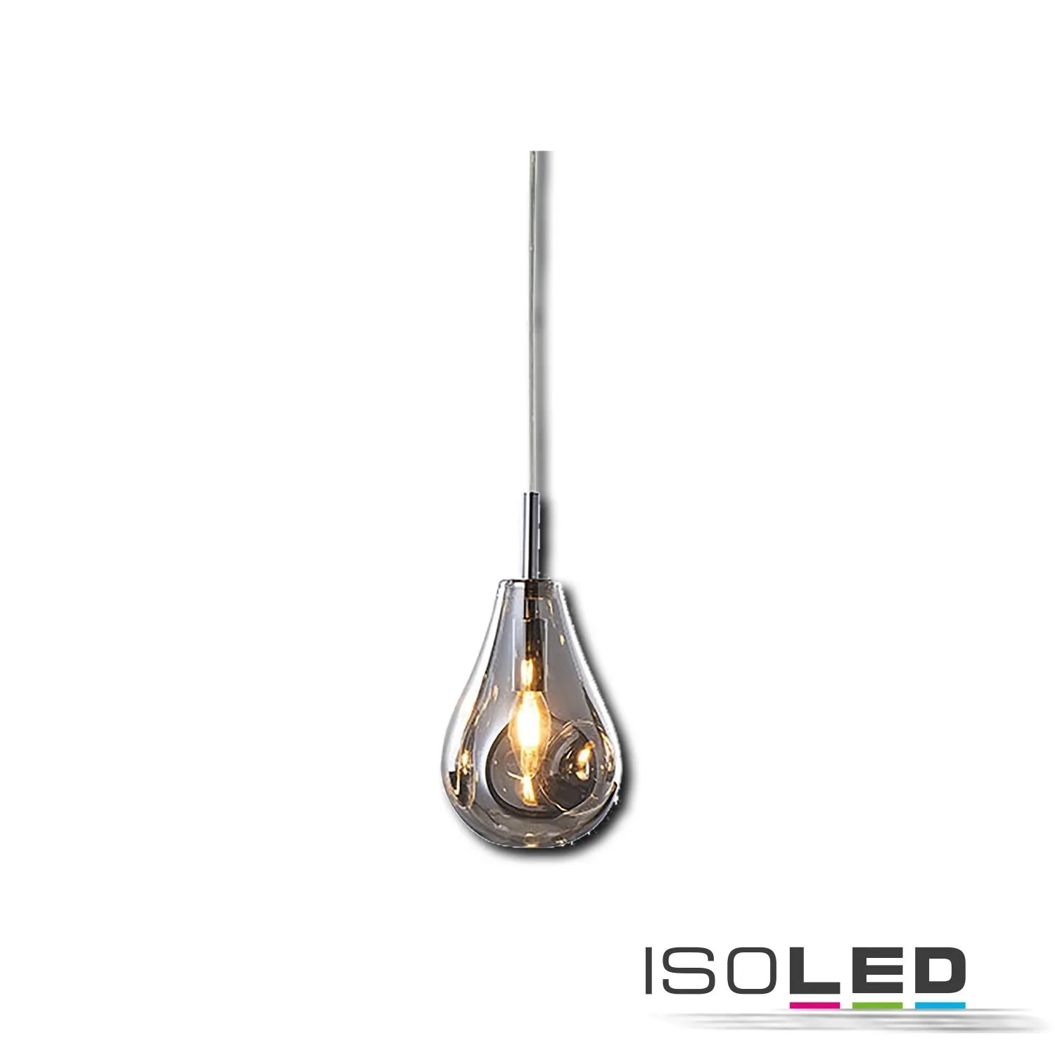 ISOLED Pendelleuchte, black Glas, E14 Pic_2