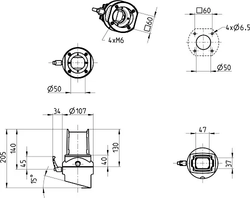 Bernstein NEIGUNGSKUPPLUNG 15°A RAL900A Pic_2