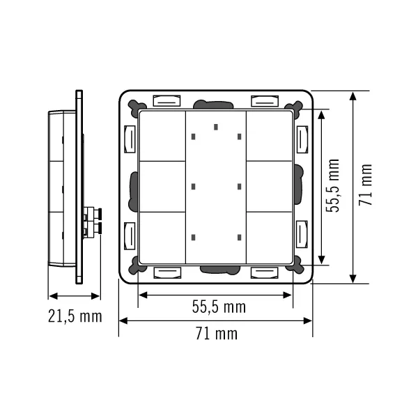 Esylux PUSH BUTTON x6 DALI-2 WH Pic_1