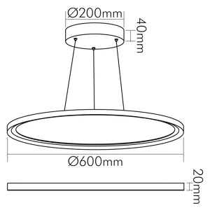 Nobile Licht LED Pendel-Panel R600 UGR?22 Dali/push Pic_3