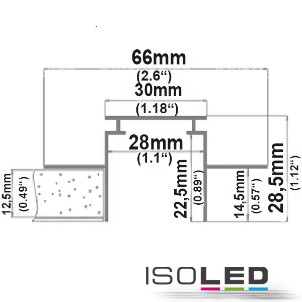 ISOLED Installationskanal für Einbauprofile Pic_2