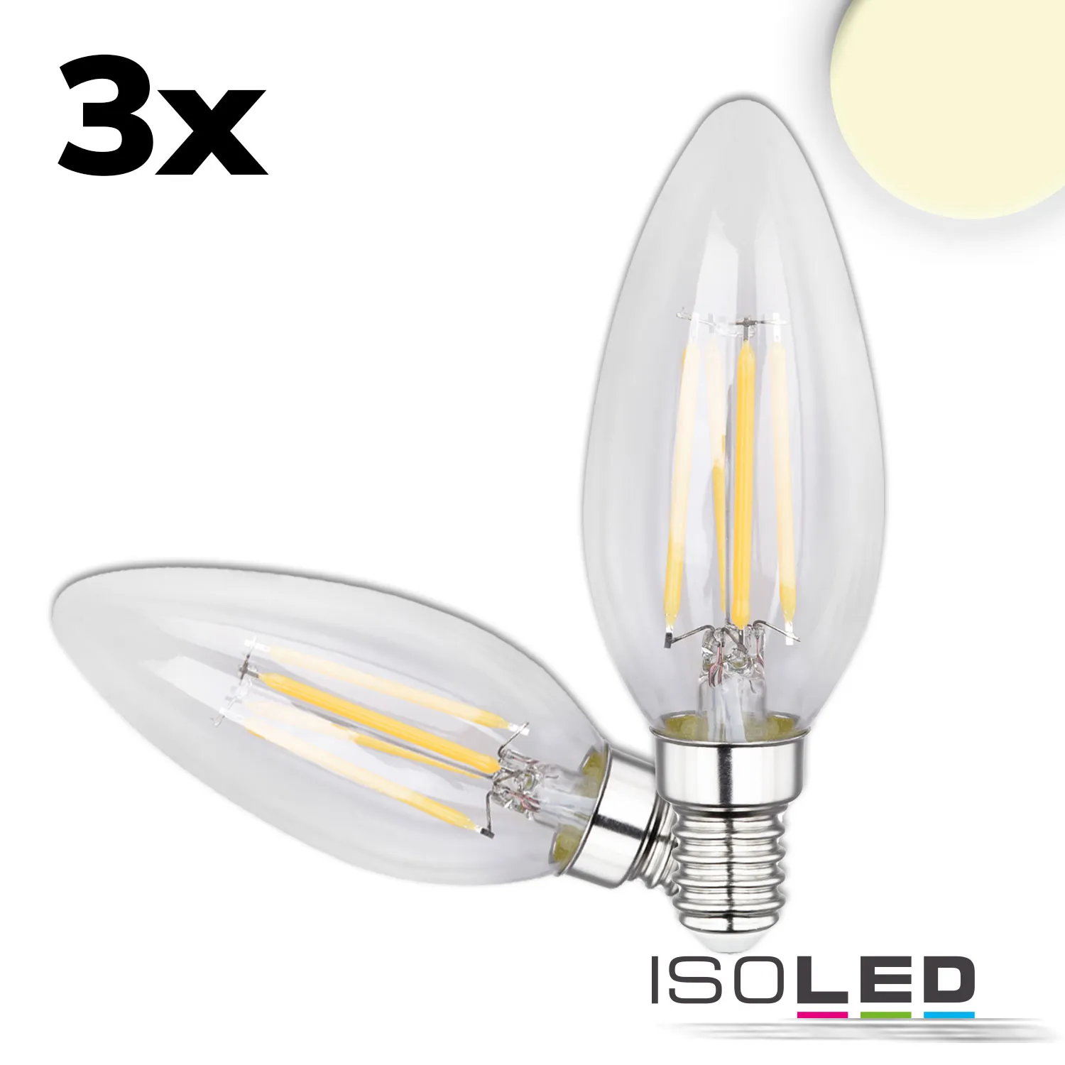 ISOLED E14 LED Kerze, 4W, klar Pic_1