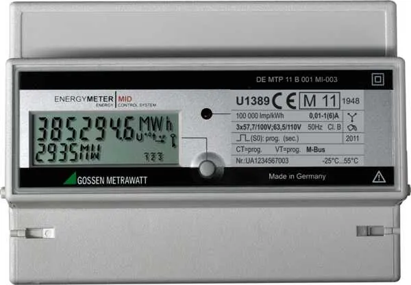 GOSSEN METRAWATT GMBH U1387, LCD, kWh, 3-L, 5//1 A Pic_1