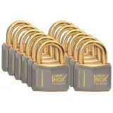 BRASS PADLOCK, 43 MM KD GREY 12/PAC