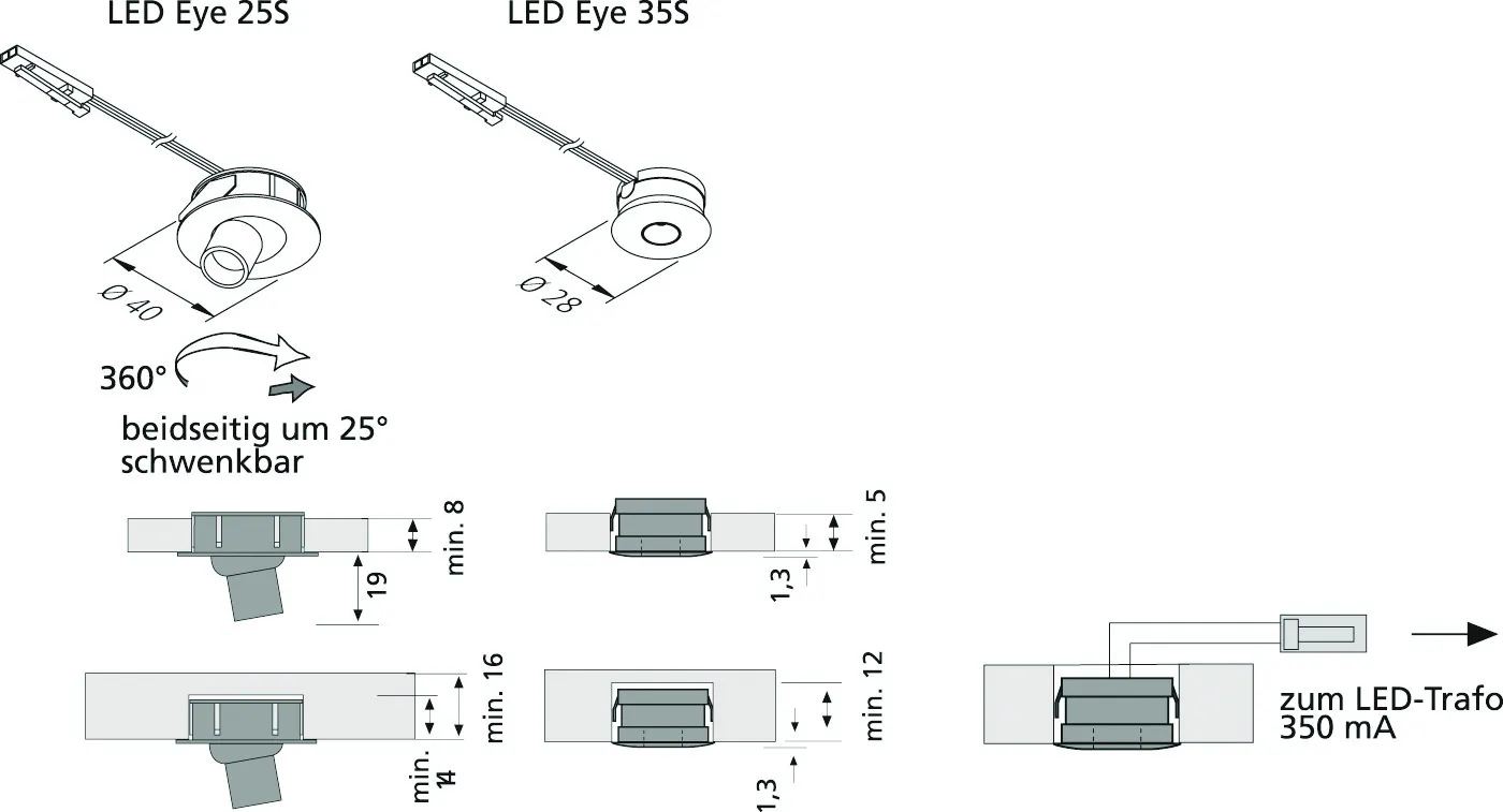 Hera, Enger LED Eye 35S 1W ww alu-eloxiert Pic_1