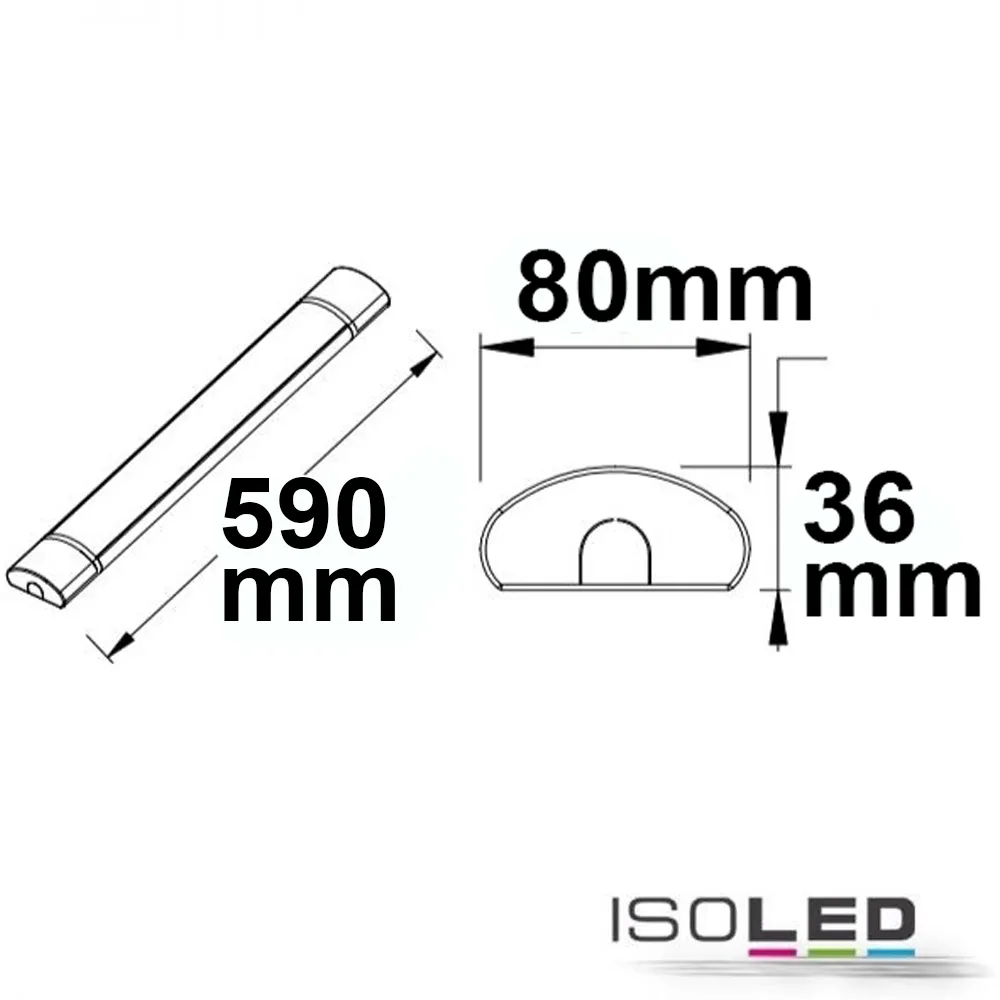 ISOLED LED Aufbauleuchte 20W, IP42, Color Pic_1