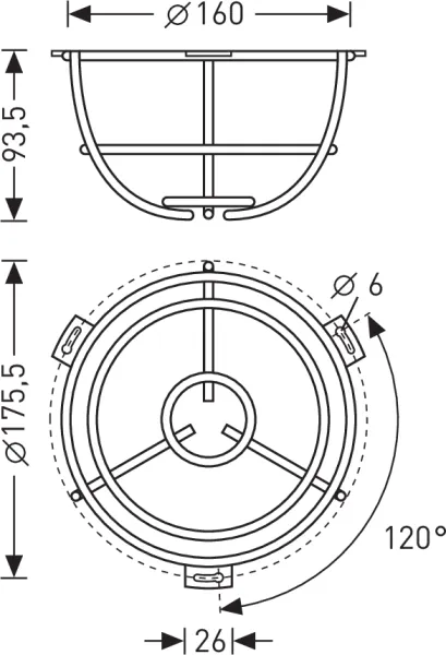 Trilux SENSOR ZUBEHÖR BALLSCHUTZKORB CP1 Pic_1