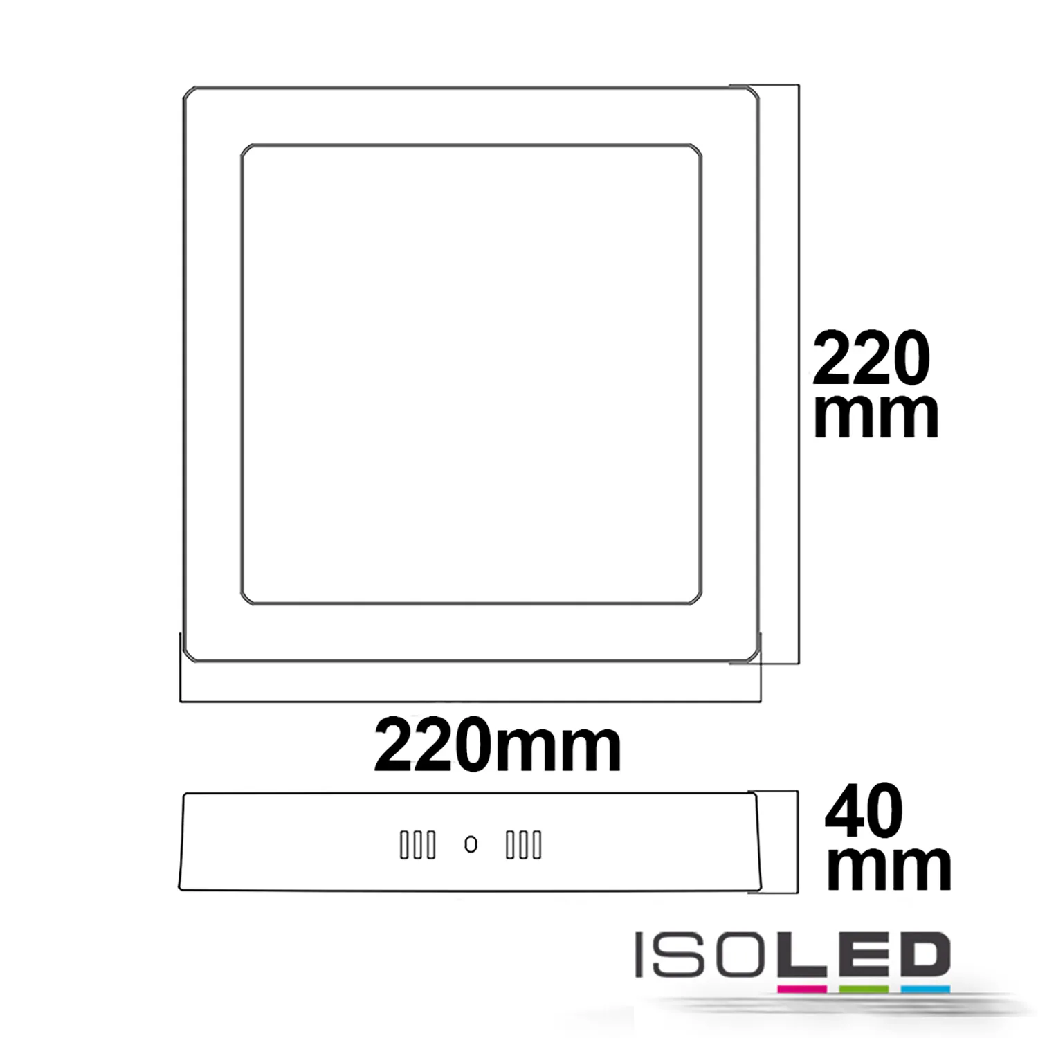 FIAI Handels GmbH LED Deckenleuchte weiß, 18W, quadratisch Pic_1