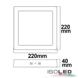 LED Deckenleuchte weiß, 18W, quadratisch