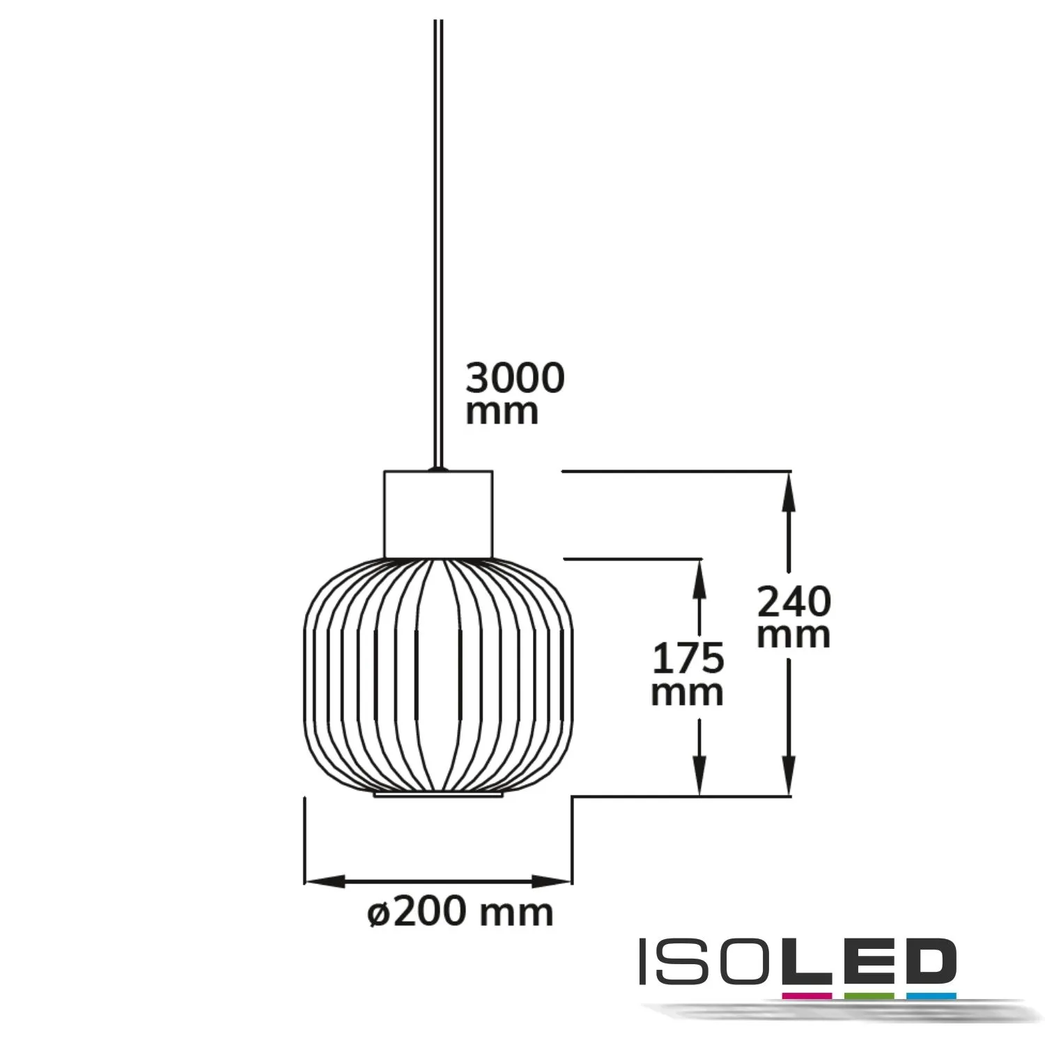 ISOLED Pendelleuchte, white Glas, rund, E27 Pic_1
