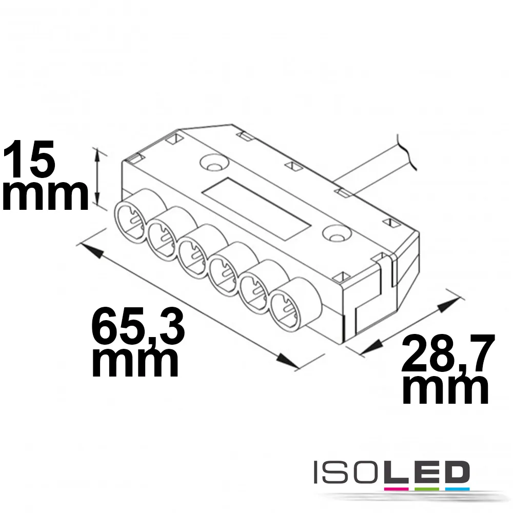 ISOLED Mini-Plug 6-fach Verteiler female Pic_1