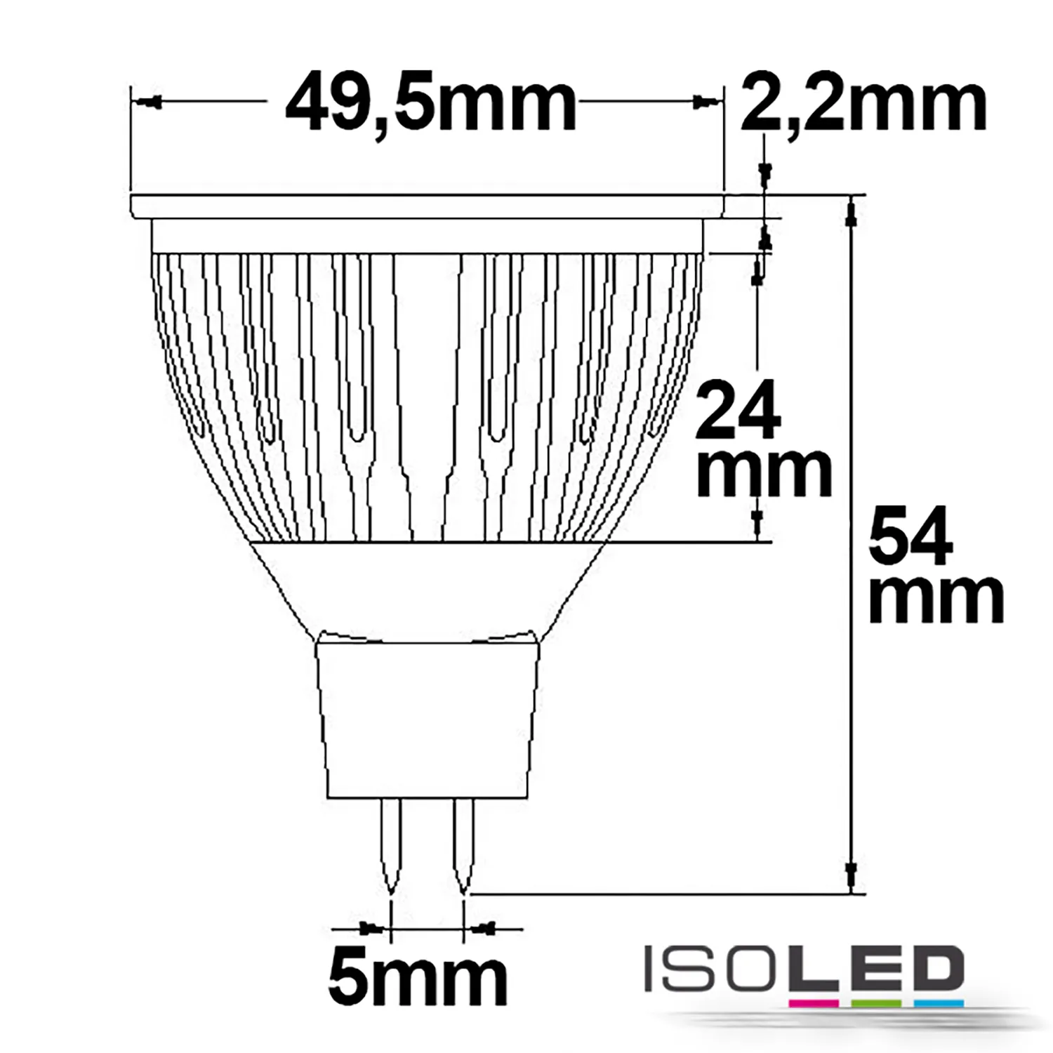 ISOLED MR16 LED Strahler 6W GLAS-COB Pic_2