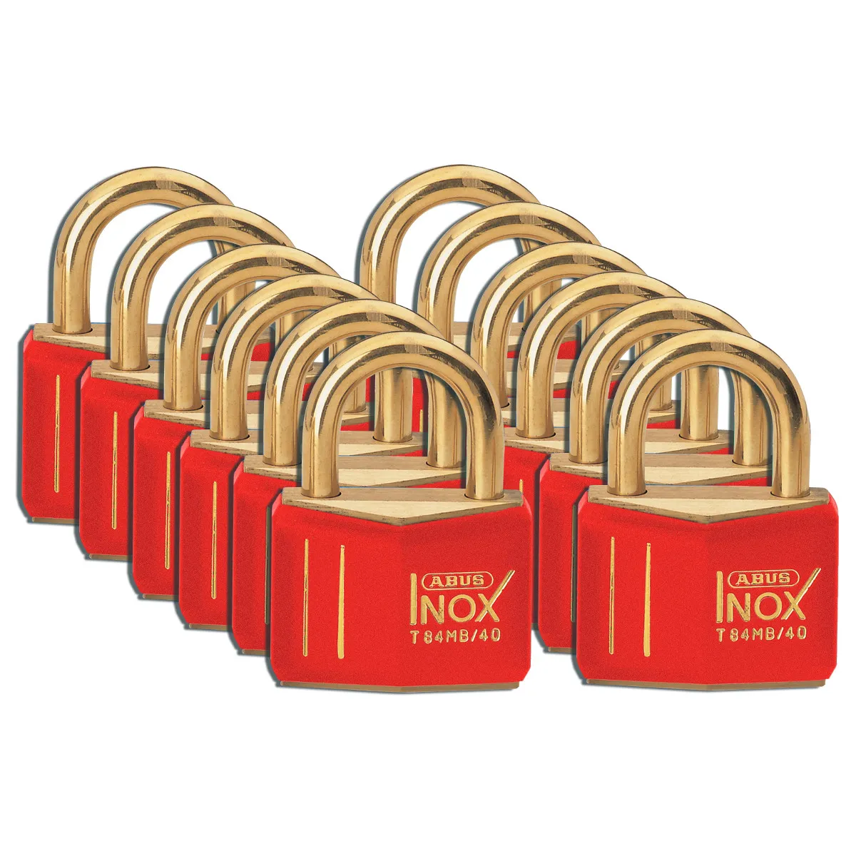 Brady BRASS PADLOCK, 43 MM KD RED 12/PAC Pic_1