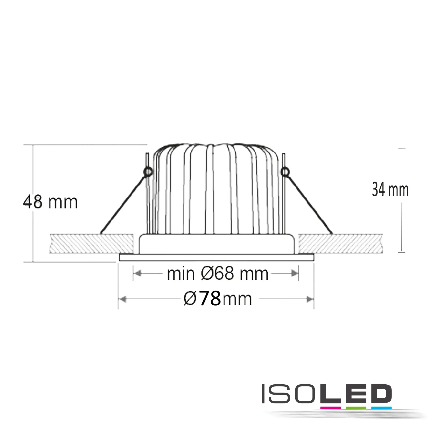 ISOLED LED Einbauleuchte 68 MiniAMP weiss Pic_1