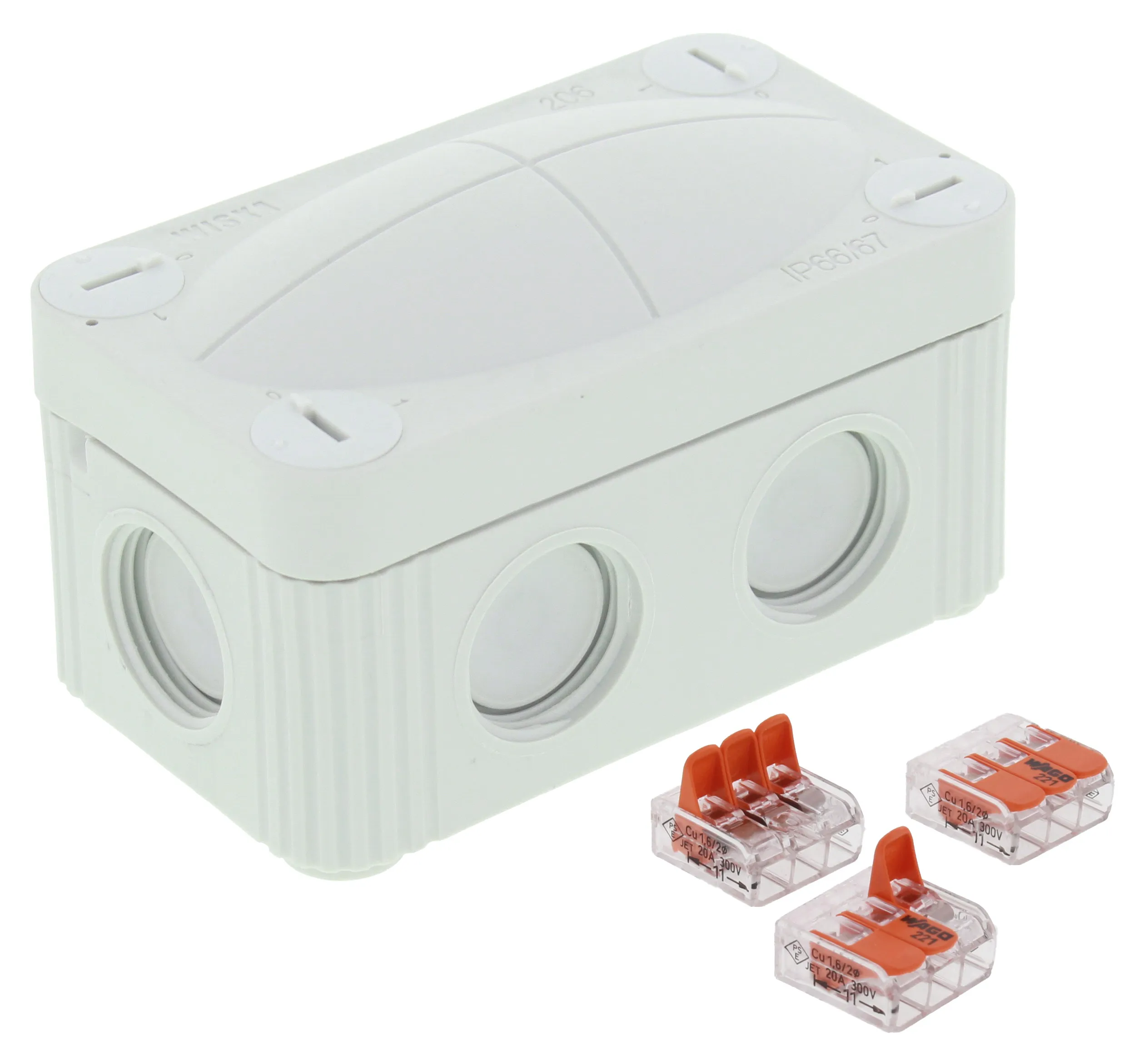 Wiska COMBI 206 LG / 3xWAGO 221-413 Pic_1