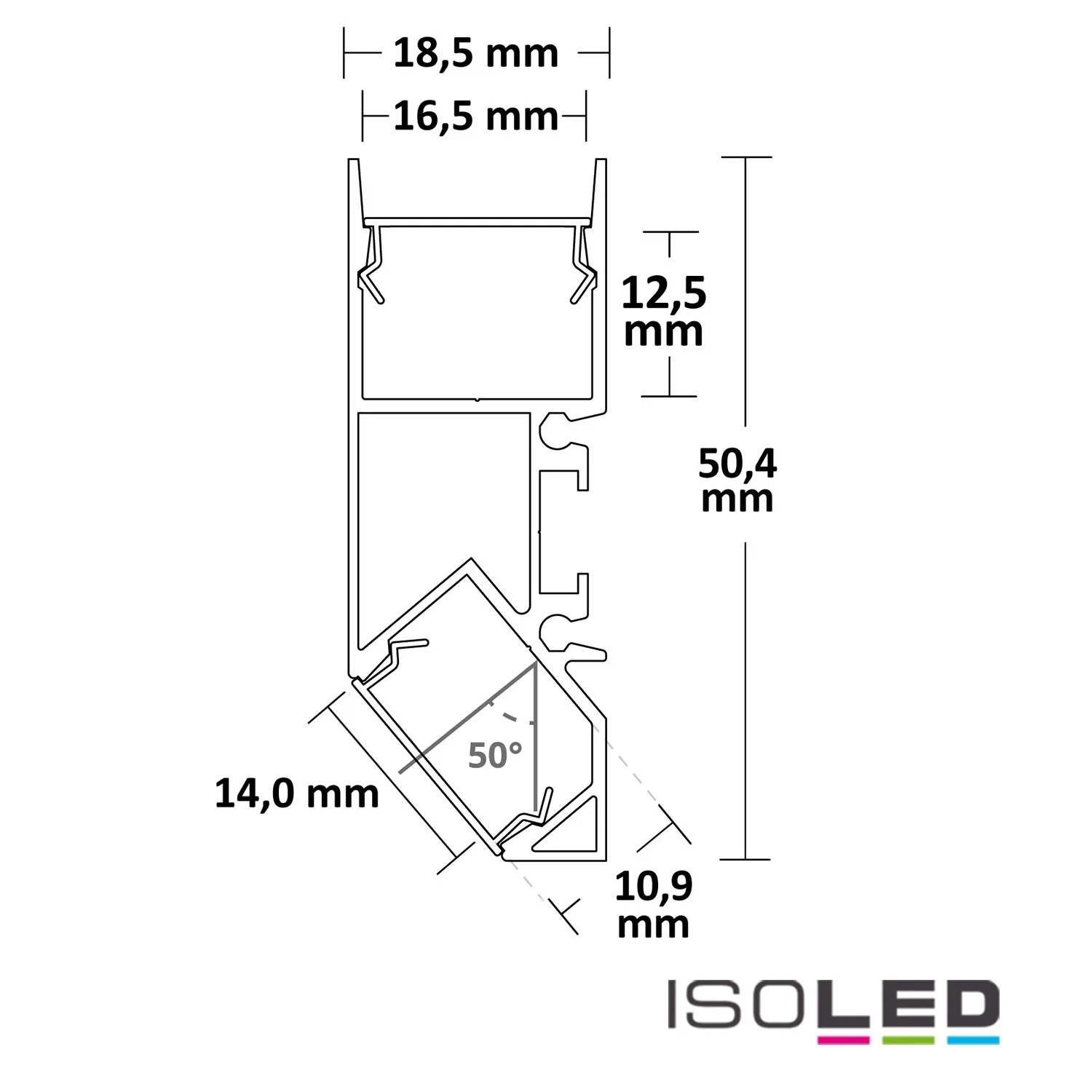 ISOLED LED Aufbauleuchtenprofil HIDE ASYNC Pic_2