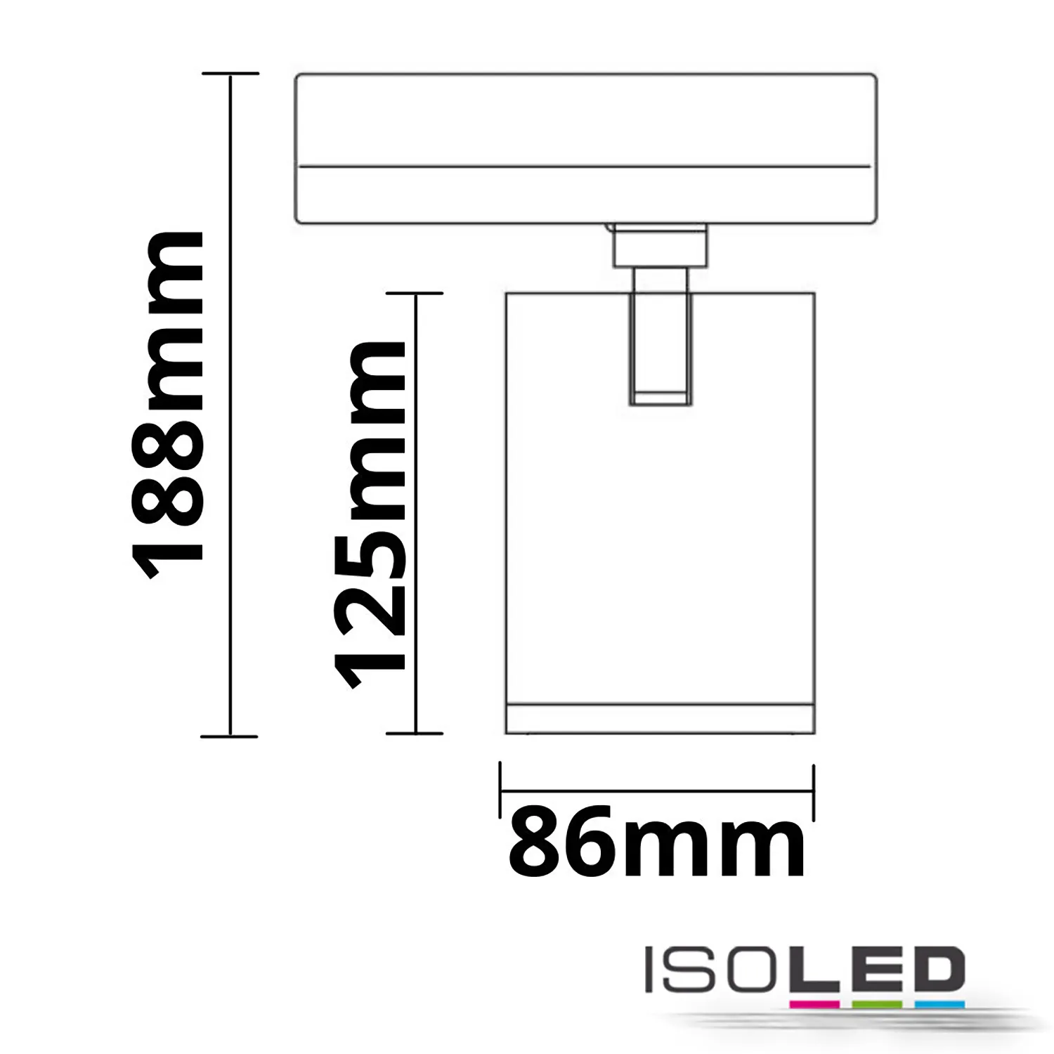 ISOLED 3-PH Schienen-Strahler, 35W, 60°, weiss Pic_1