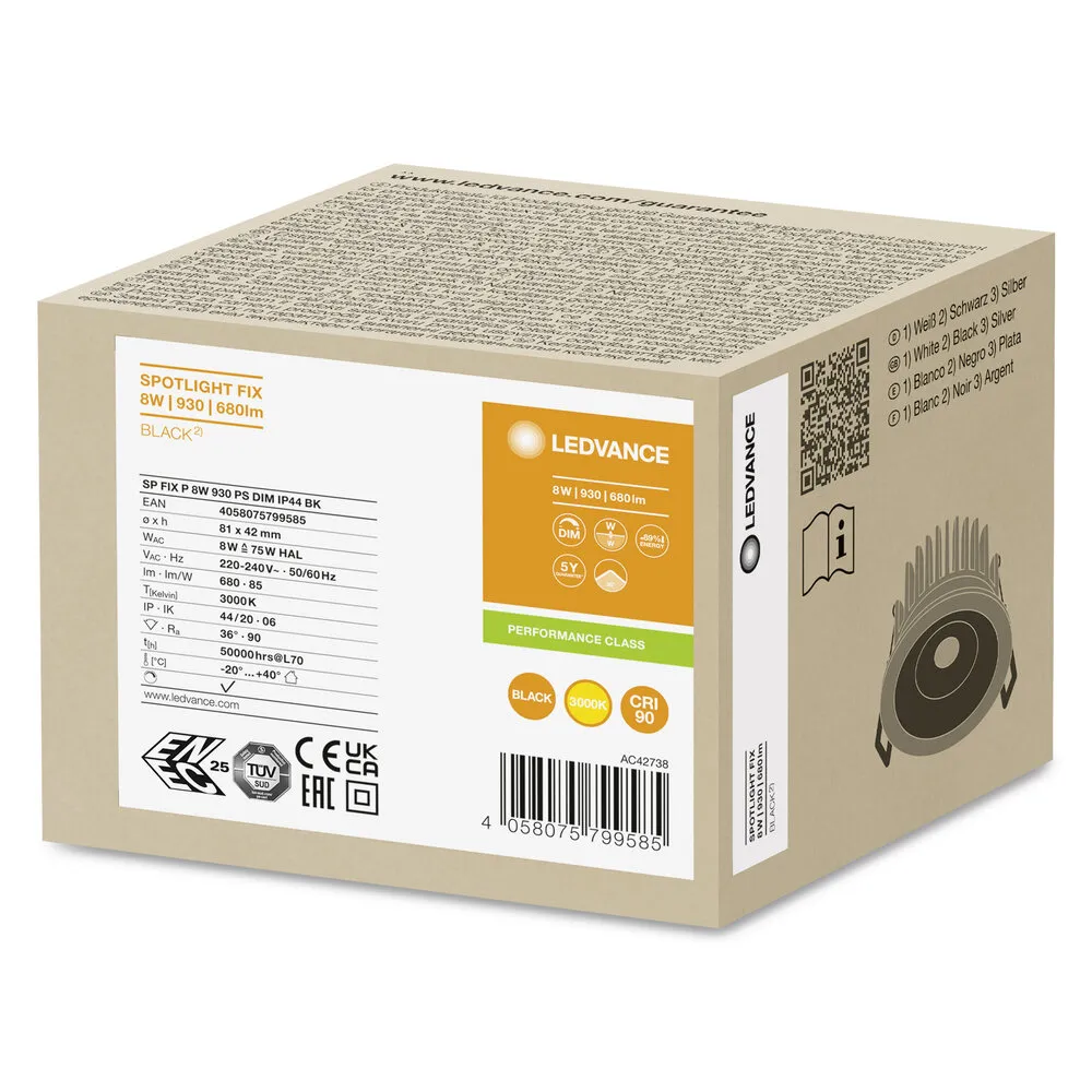 Ledvance SP FIX P 8W 930 PS DIM IP44 BK Pic_4