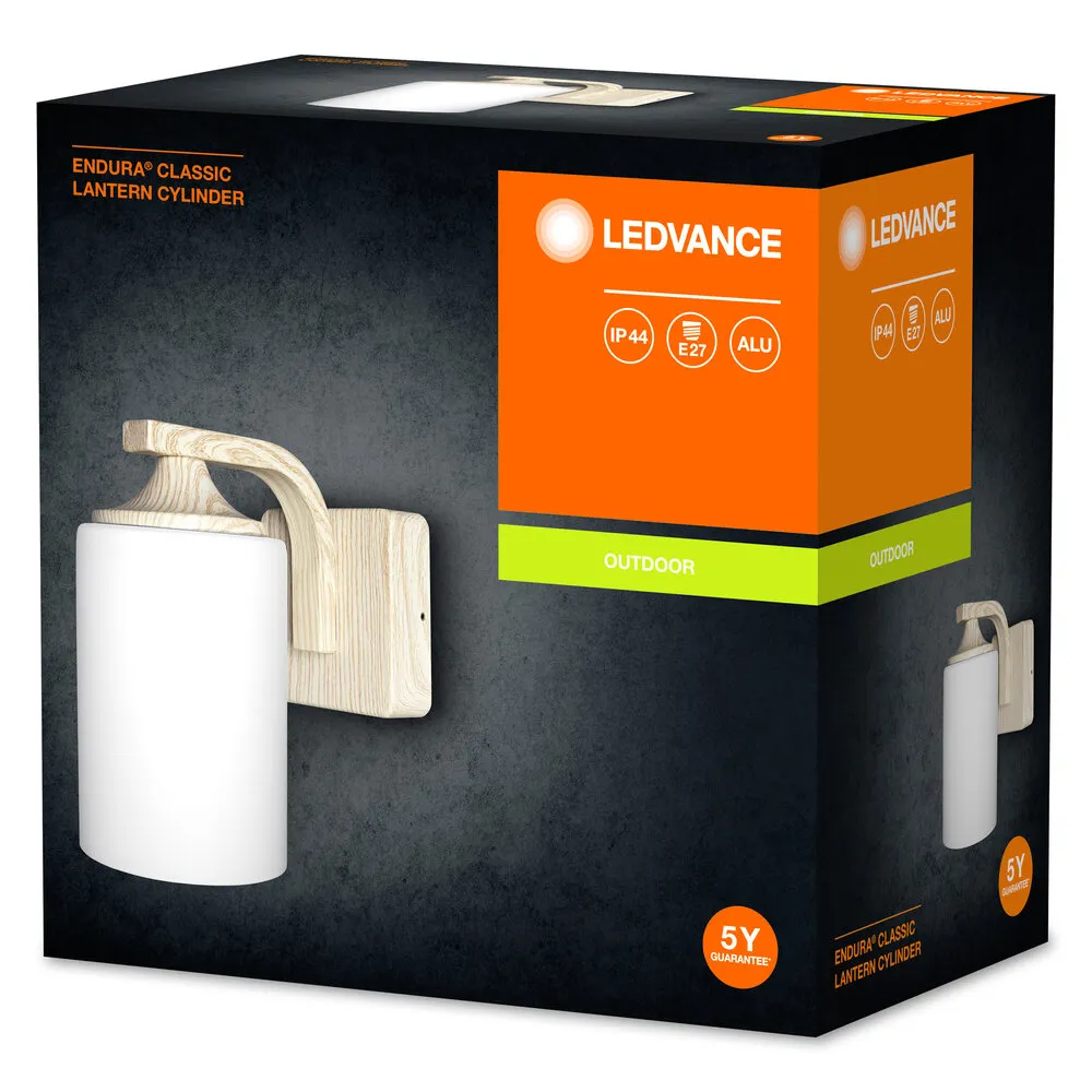 Ledvance ENDURA Classic Lantern Cylinder E27 Wood Pic_1