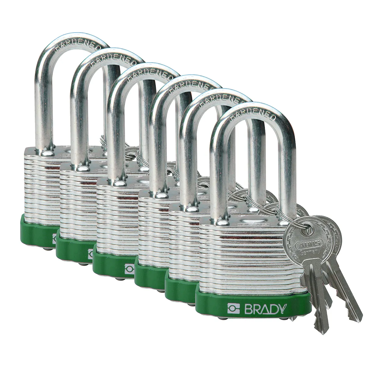 Brady STEEL PADLOCK 38MM SHA KD GREEN/6 Pic_2