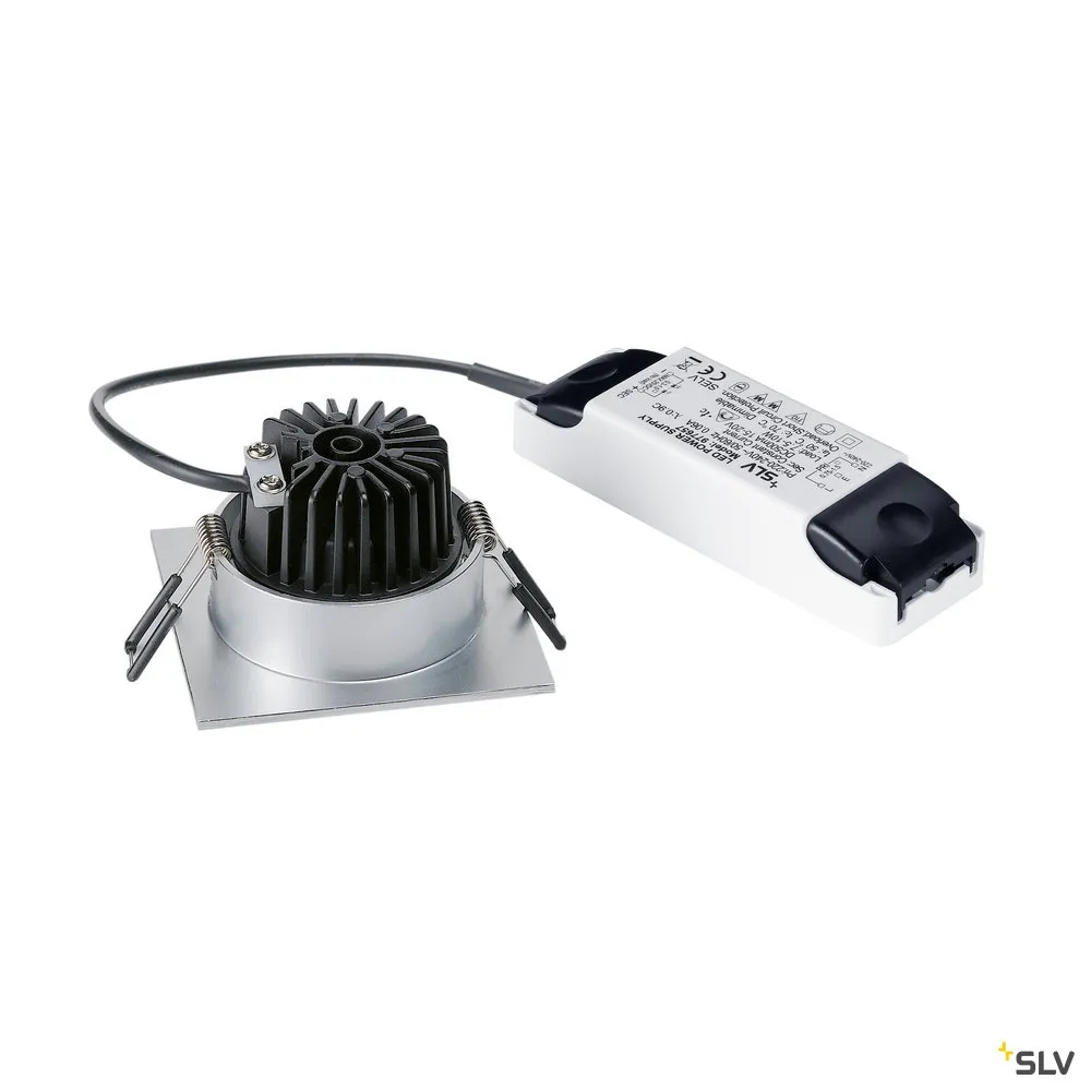 SLV ELEKTRONIK GMBH NEW TRIA 68 DL CS eckig 2700K gebür. alu Pic_3