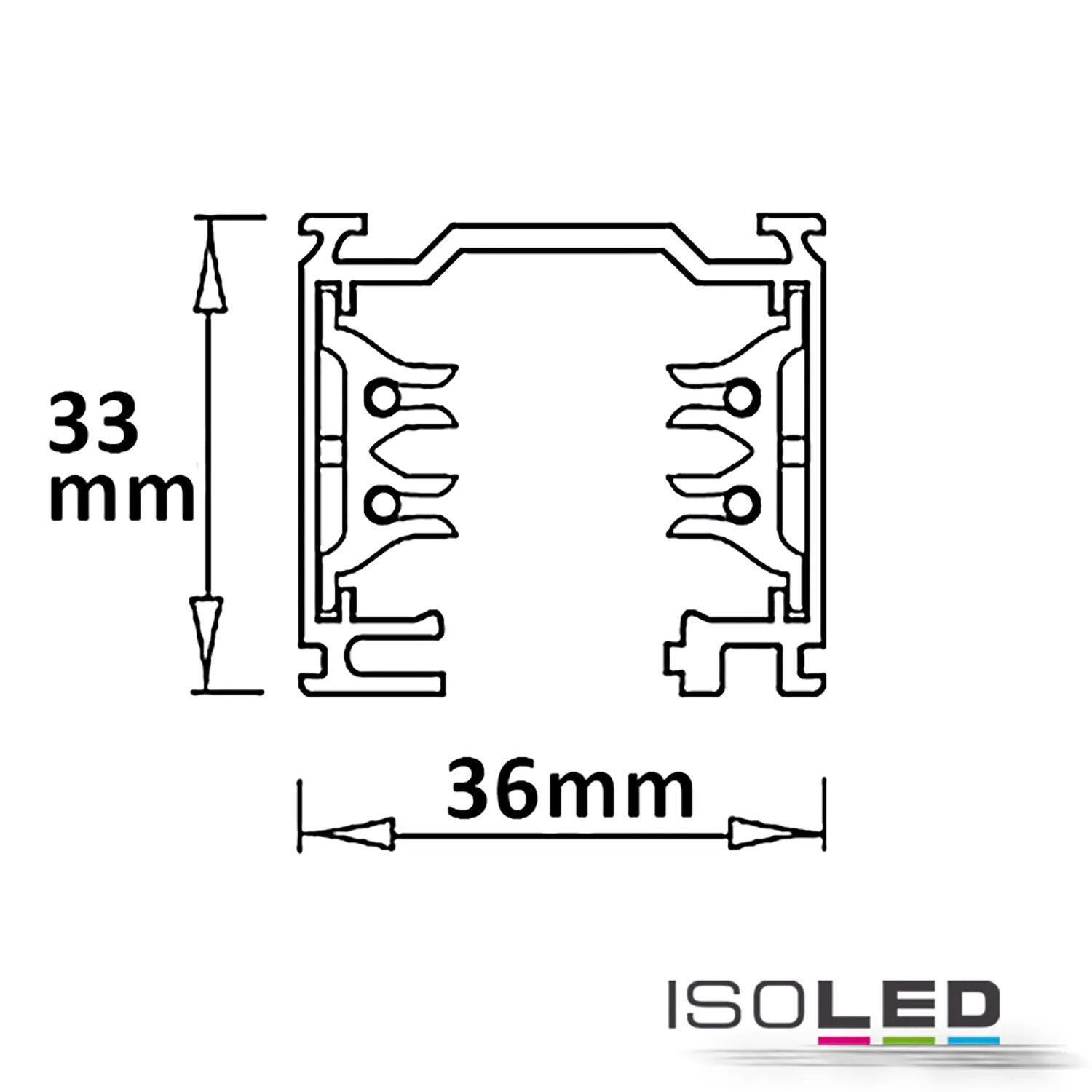 ISOLED 3-Phasen Classic Stromschiene, 2m Pic_1