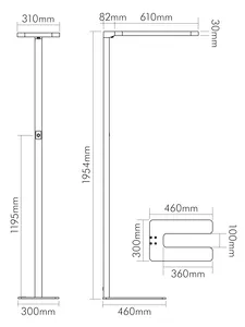 Nobile Licht LED Büro-Stehleuchte EW-5525 UGR?18 dimmbar Pic_4