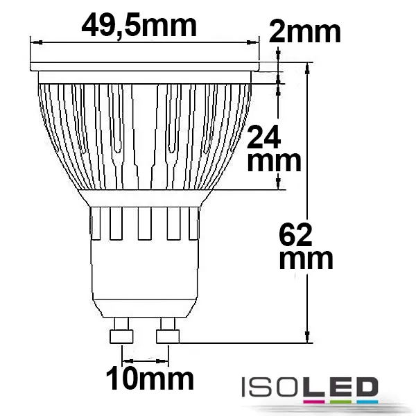 ISOLED GU10 LED Strahler 5,5W COB Pic_3