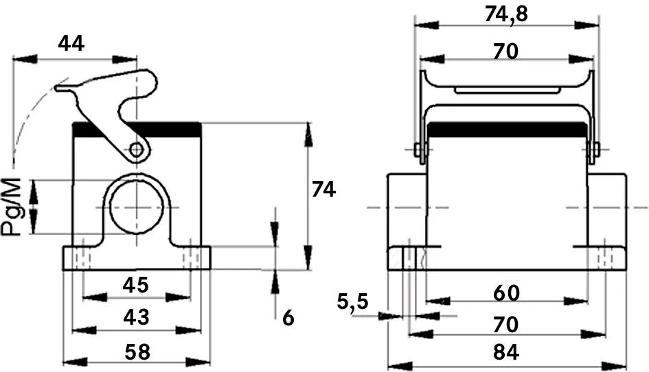 U.I. Lapp GmbH / Lappkabel H-B 6 SGRLH M25 ZW. SOCKELGEHAEUSE Pic_2