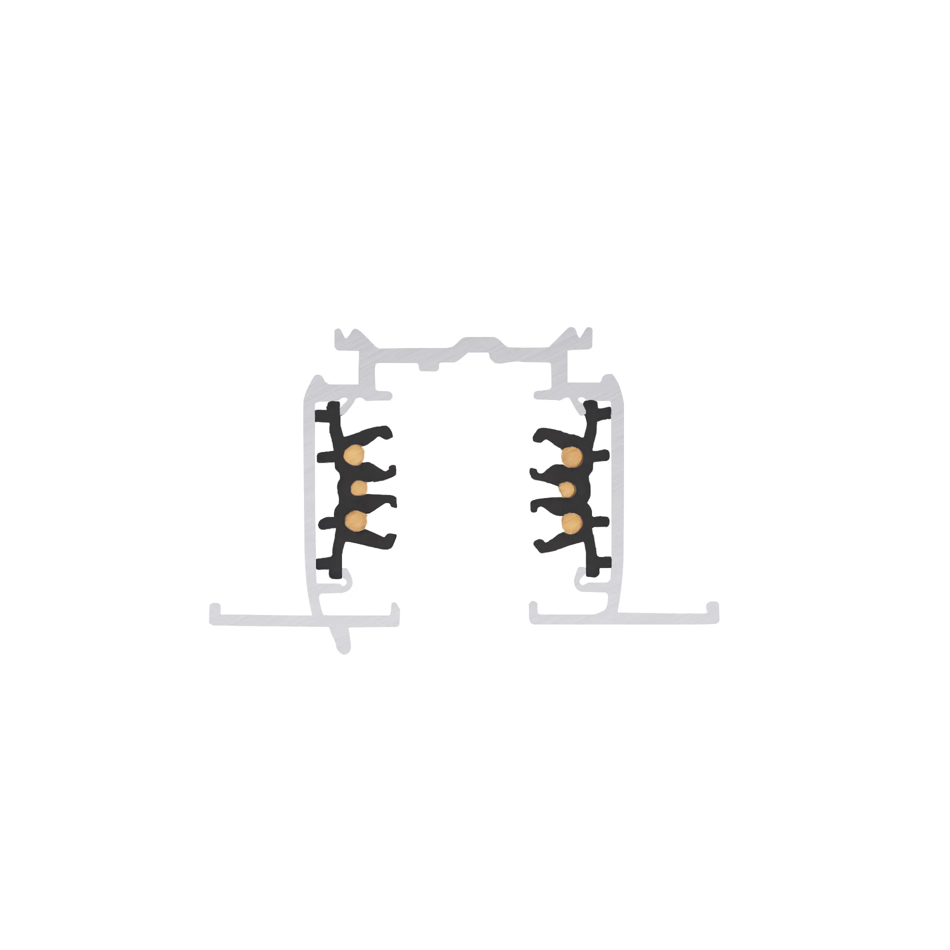 Slv S-TRACK Einbauschiene 1m schwarz Pic_5