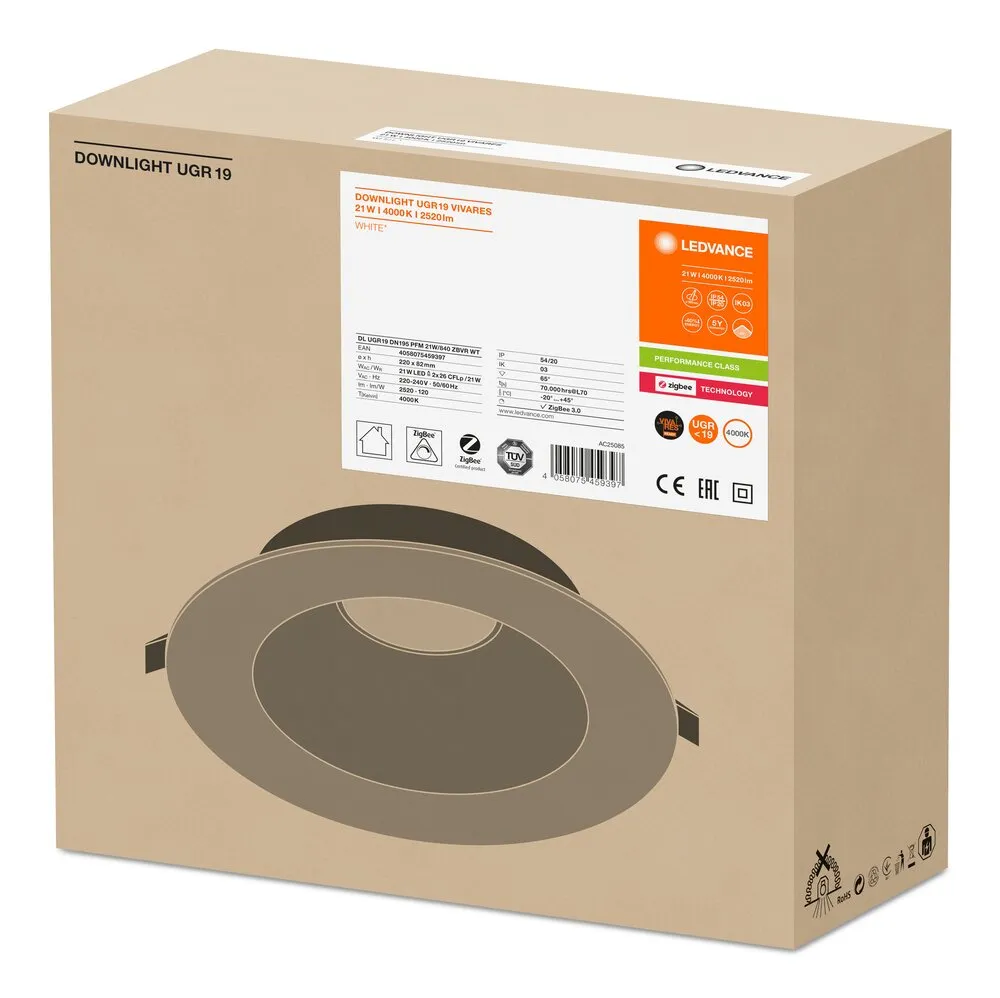 LEDVANCE GMBH DL UGR19 PFM DN195 21 W 840 WT IP54 ZBVR Pic_6