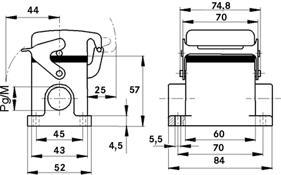 U.I. Lapp GmbH / Lappkabel H-B 6 SDR M25 ZW. SOCKELGEHAEUSE Pic_2