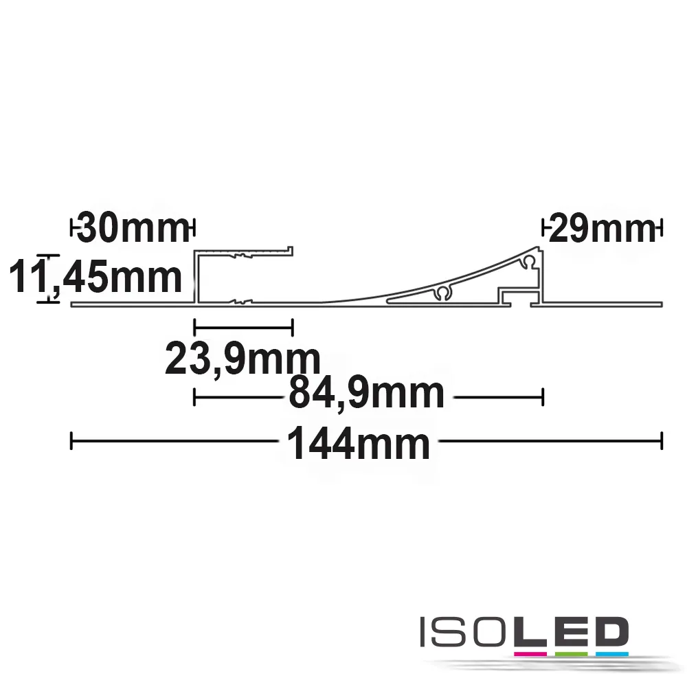 ISOLED LED Trockenbauleuchte Single Curve Pic_1