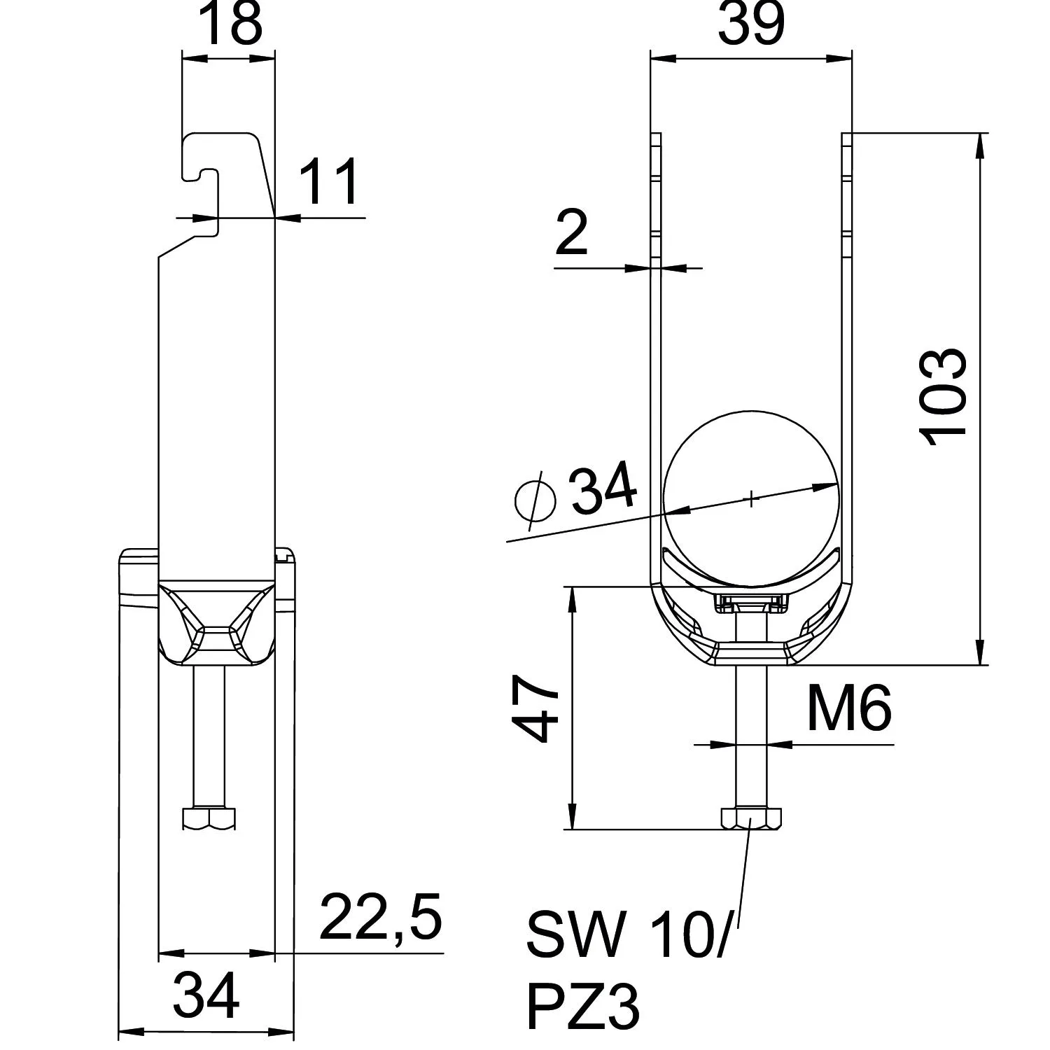 OBO Bettermann BS-U2-K-34 ALU Pic_1