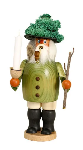Erzgebirgische Volkskunst Schmidt Räuchermann Moosmann - Höhe 26 cm Pic_1