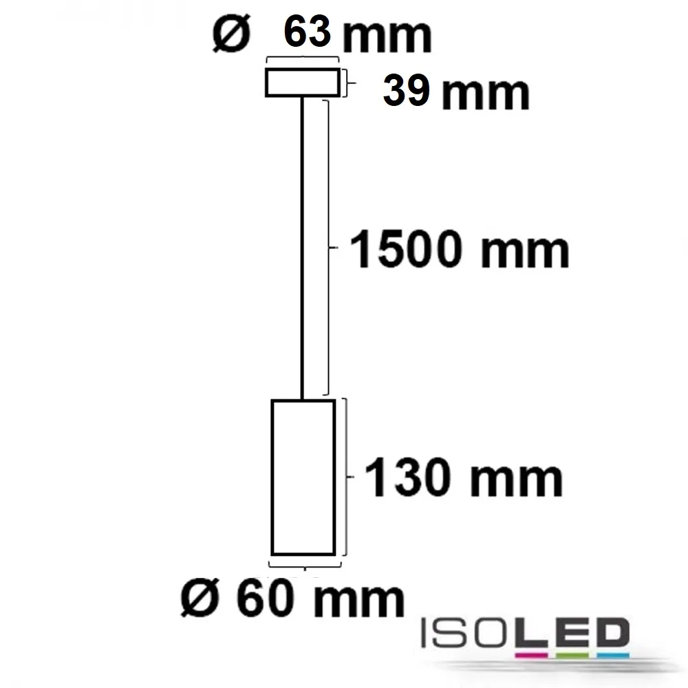 ISOLED Pendelleuchte 130 GU10, rund, weiß Pic_1